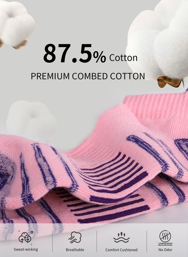 Airacker Athletic Running Ankle Cotton Socks, Low Cut Cushioned Performance Anti-Blister Tab Sports Socks for Men Women 6 Pairs - Image 4
